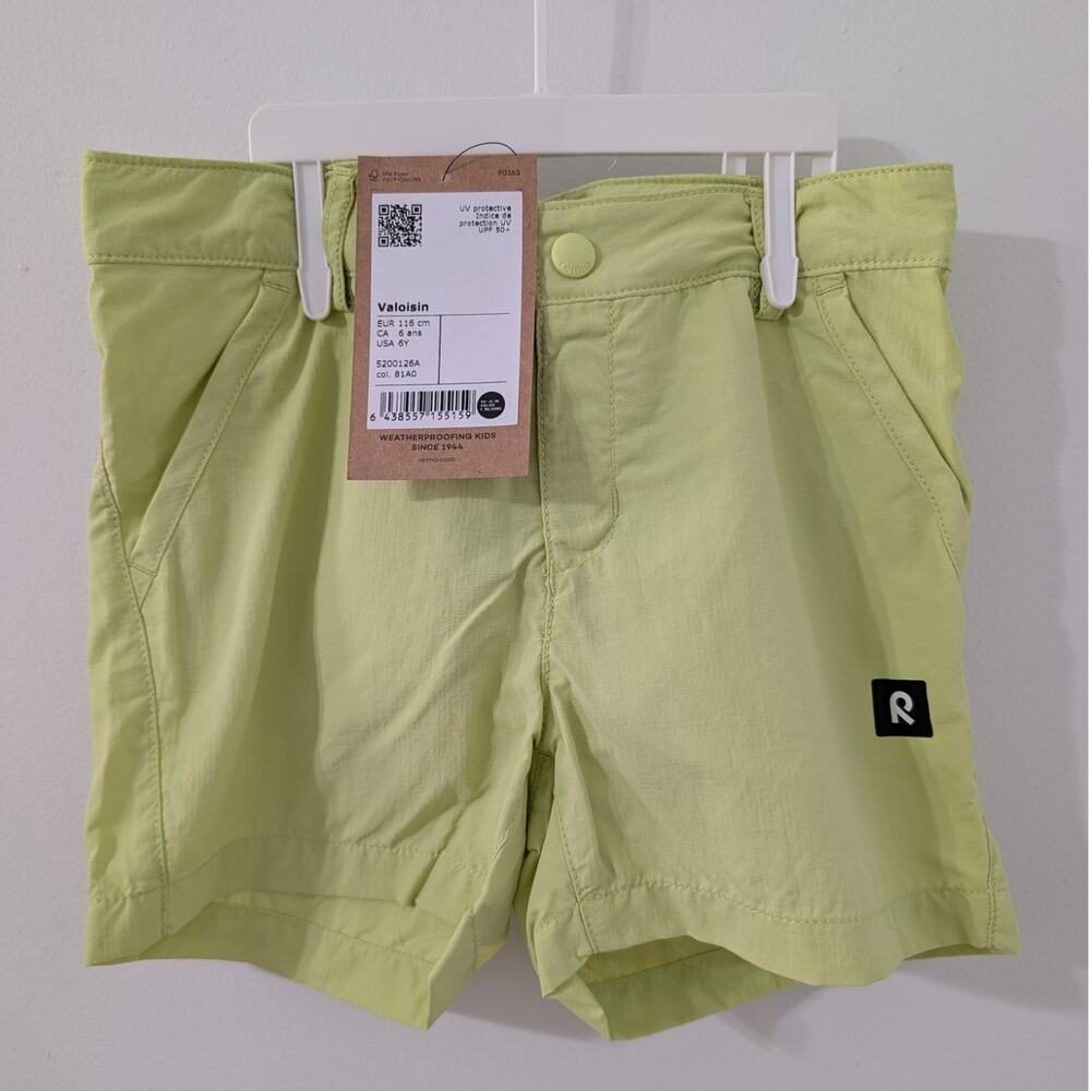 Reima Valoisin Girls UPF 50+ Shorts 6Y Lime Green